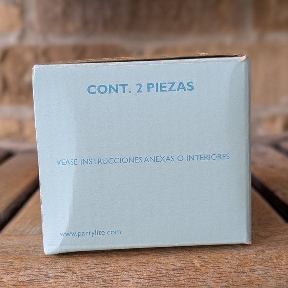 Partylite Herbal Spring Etched Votive Holder Pair Retired NIB P8469 - Picture 8 of 10